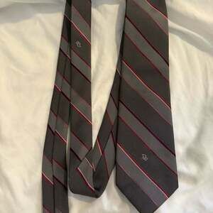 Like New Vintage Christian Dior Striped Silk Tie
